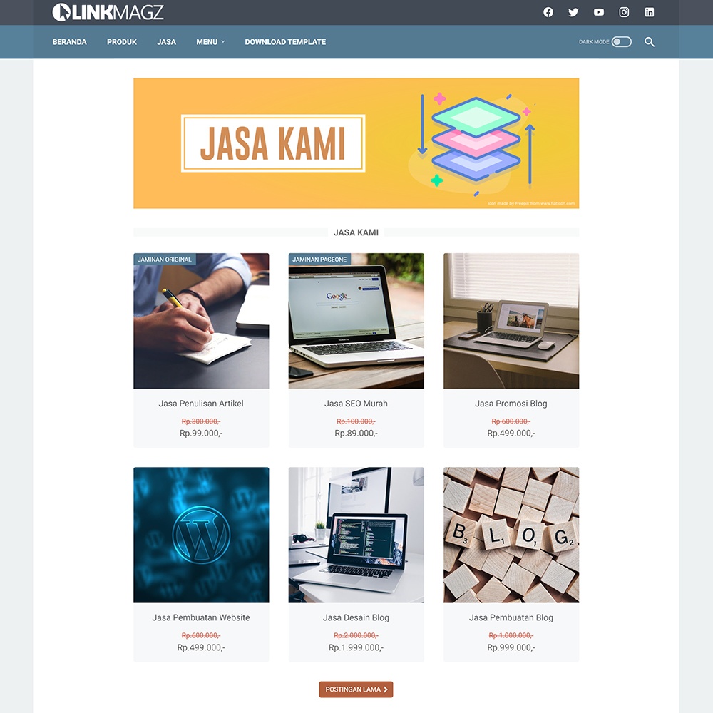 Download Template LinkMagz Sugeng.id