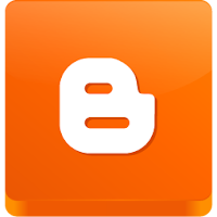 Orange Square 3D Blogger Logo