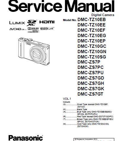 Panasonic Lumix DMC-TZ10 Service Manual