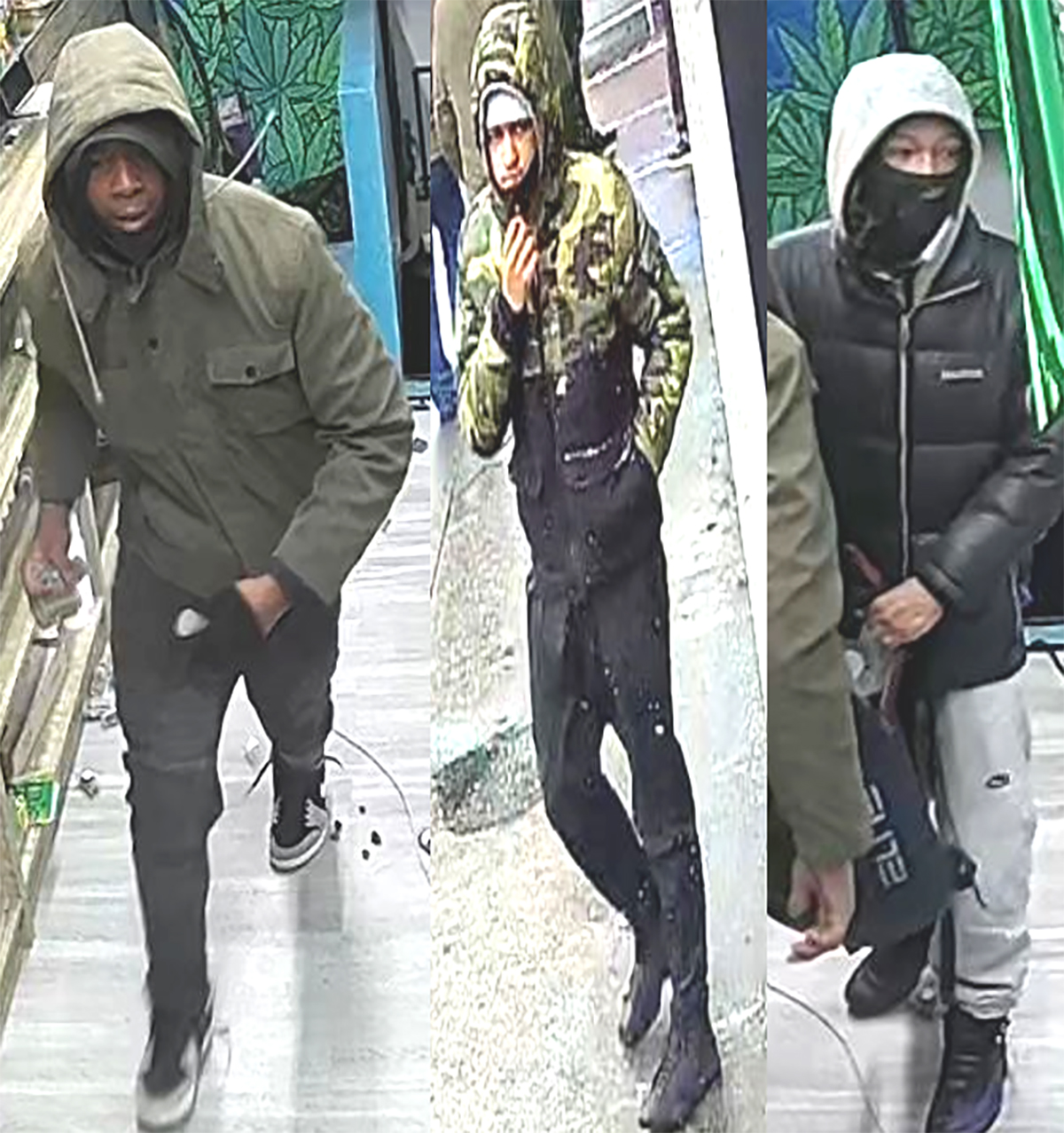 The NYPD has made an arrest in the trio of suspects wanted for robbing a Greenwich Village smoke shop. -Photo by NYPD