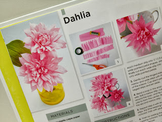 how to crepe paper dahlia