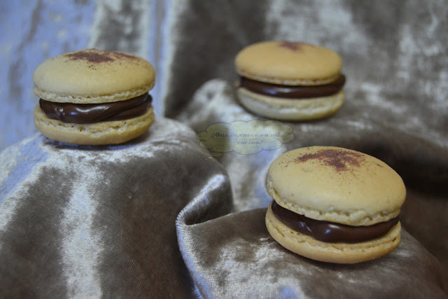 macarons de vainilla y nutella