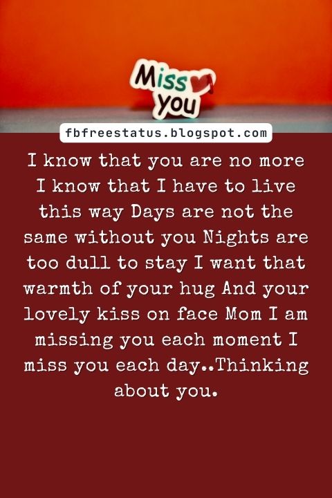 Missing You Messages for Mother