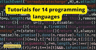 Tutorials for 14 programming languages