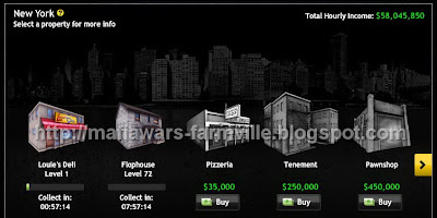 Mafia Wars New York New Properties Page