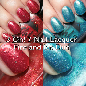 3 Oh! 7 Nail Lacquer Fire and Ice Duo