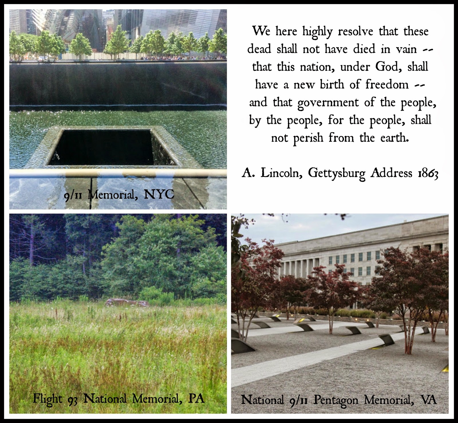 9/11 Memorial Services Gettysburg Address