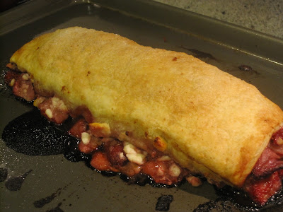 Strawberry Rhubarb Feta Log