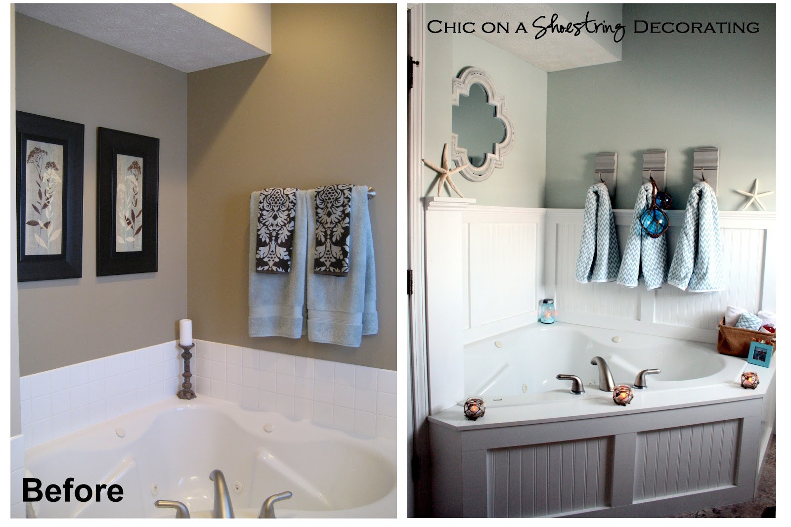 Chic On A Shoestring Decorating Beachy Bathroom Reveal