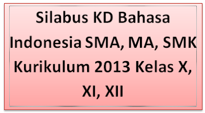 Silabus KD Bahasa Indonesia SMA, MA, SMK Kurikulum 2013 Kelas X, XI, XII - Download File