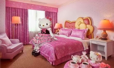 Desain Kamar Tidur Anak Hello Kitty