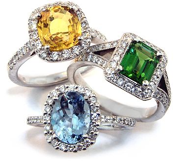Engagement Rings With Colored Stones