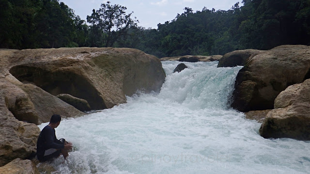 strong cascading water at Torpedo Boat Adventure Ride, Brgy Tenani, Paranas Samar