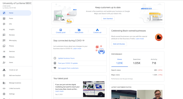 Google My Business Dashboard