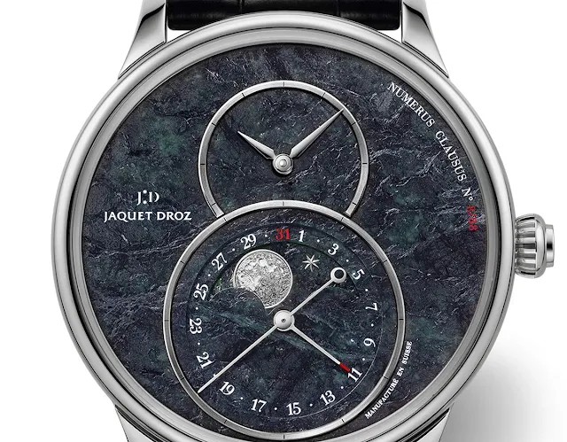 Jaquet Droz Grande Seconde Moon Swiss Serpentinite