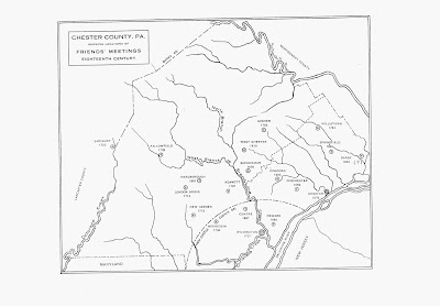 Climbing My Family Tree: Map of Chester County Meeting Houses