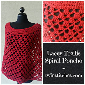 Lacey Trellis Spiral Poncho