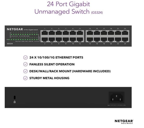 NETGEAR 24-Port Gigabit Ethernet Unmanaged Switch