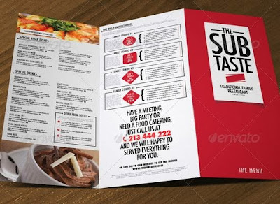 sub taste cafe menu design