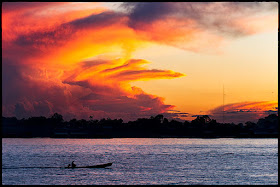 Sunset on the Amazon - Colombia