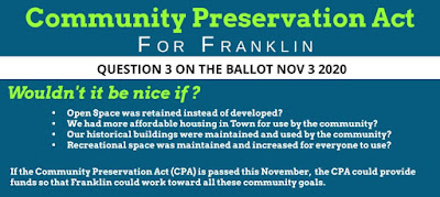 Three Voices of Franklin: Yes for the Community Preservation Act