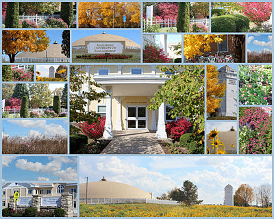 Collage of autumn photos taken on the Maharishi University of Management Campus, 2011.