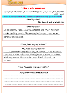 مذكرة لغة انجليزية الصف السادس الابتدائى الترم الأول sunset in English Primary 6