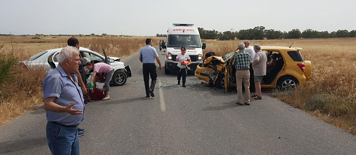 9 injured in face-to-face collision in Turkmenkoy, north Cyprus