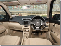 swift dzire 2012-inside