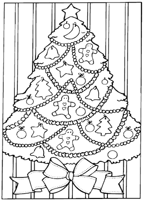 christmas tree coloring pages