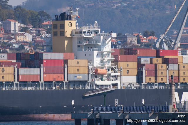 msc krystal, container ship, puerto de vigo, msc, vigo