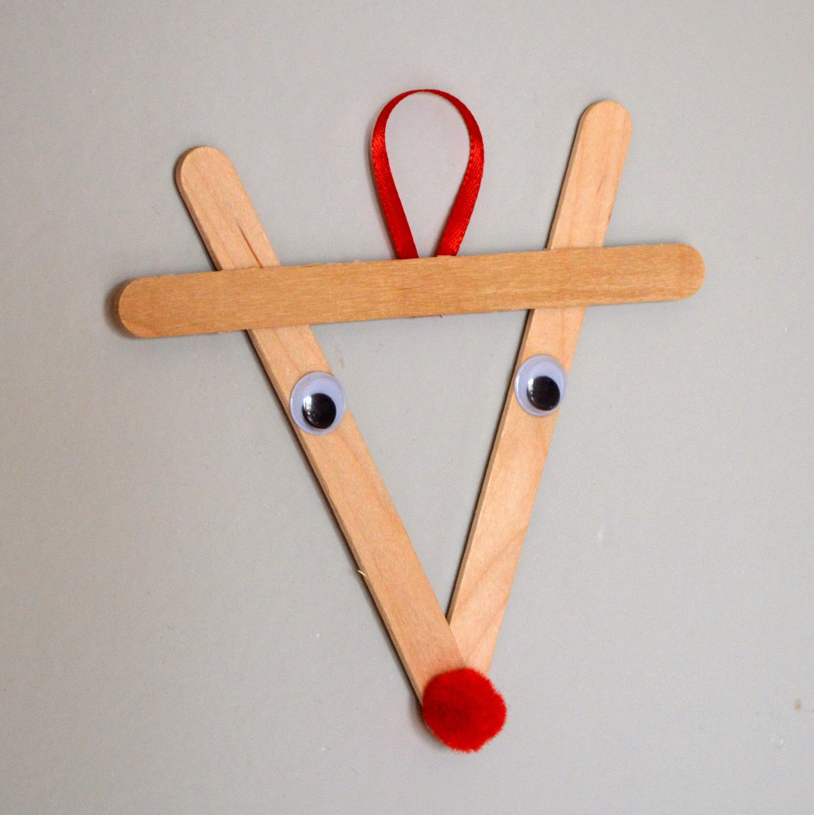 Popsicle Stick Reindeer Ornament