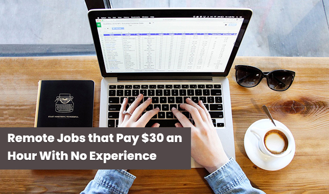 Remote Jobs that Pay $30 an Hour With No Experience