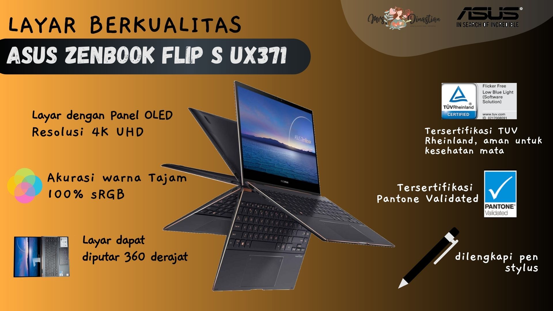 Layar Zenbook Flip S UX371