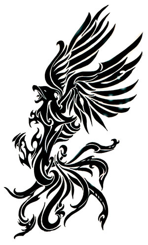 Labels tattoo design phoenix tribal desings phoenix tattoo