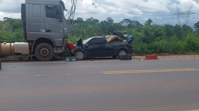 Acidente na BR-135 próximo a cidade Presidente Dutra Deixa Duas vítimas gravemente feridas