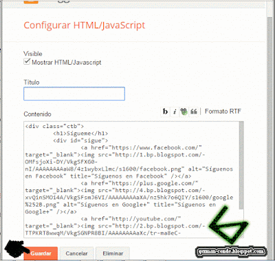 Configurar HTML/Javascript