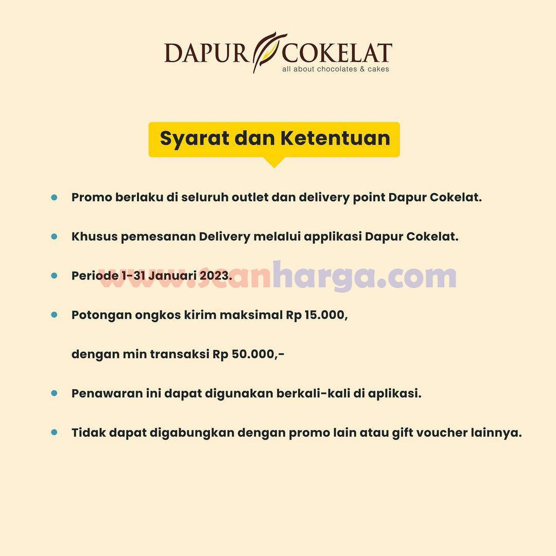 DAPUR COKELAT Promo FREE ONGKIR Rp. 15.000 2