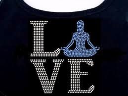 LOVE YOGA IN RHINESTONES 