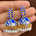 Meenakari jhumka earrings