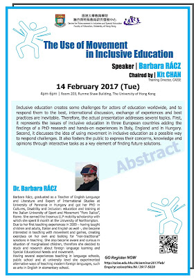 講座推介 : The Use of Movement in Inclusive Education