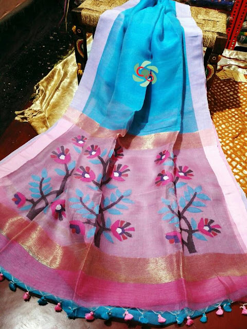 Linen Jamdani Sarees 