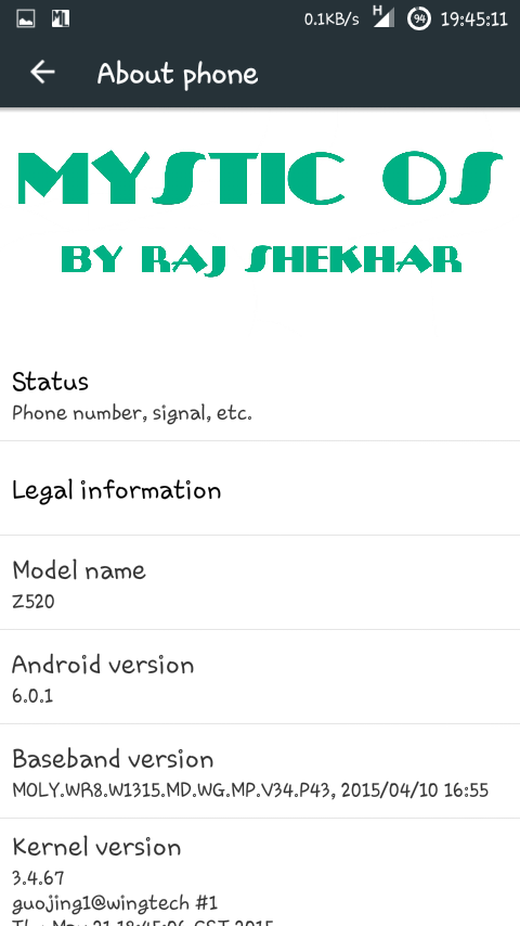 Mystic OS rom untuk acer liquid z520