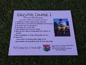 Scorecard for the Executive course 1 at Goony Golf of Spring Lake Park in Minnesota
