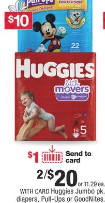 CVS Cash Card Huggies Diaper Deal 12-8-12-14