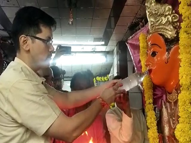 उज्जैन में कलेक्टर ने लगाया माता को मदिरा का भोग