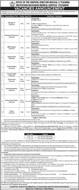Medical & Teaching Institution Peshawar Jobs 2021 Advertisement