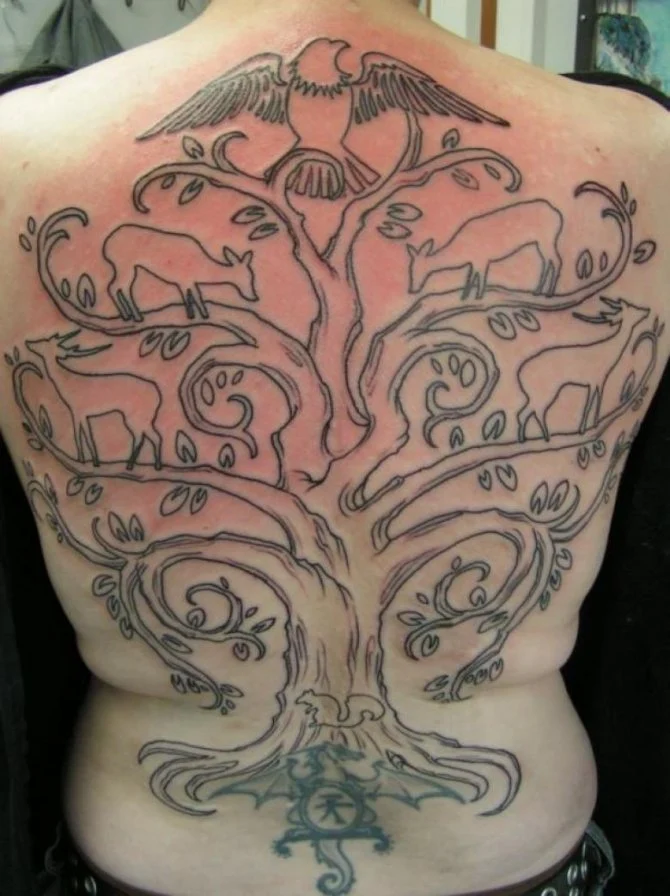 Tatuajes del Yggdrasil Vikingo