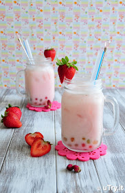 Check out how to make this whimsical Strawberry Rose Milk Tea with Rainbow Boba!  It's refreshing and delicious.  You'll be surprised how easy it is to prepare.   http://uTry.it