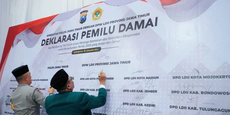 LDII Jawa Timur Deklarasikan Pemilu Damai 2024